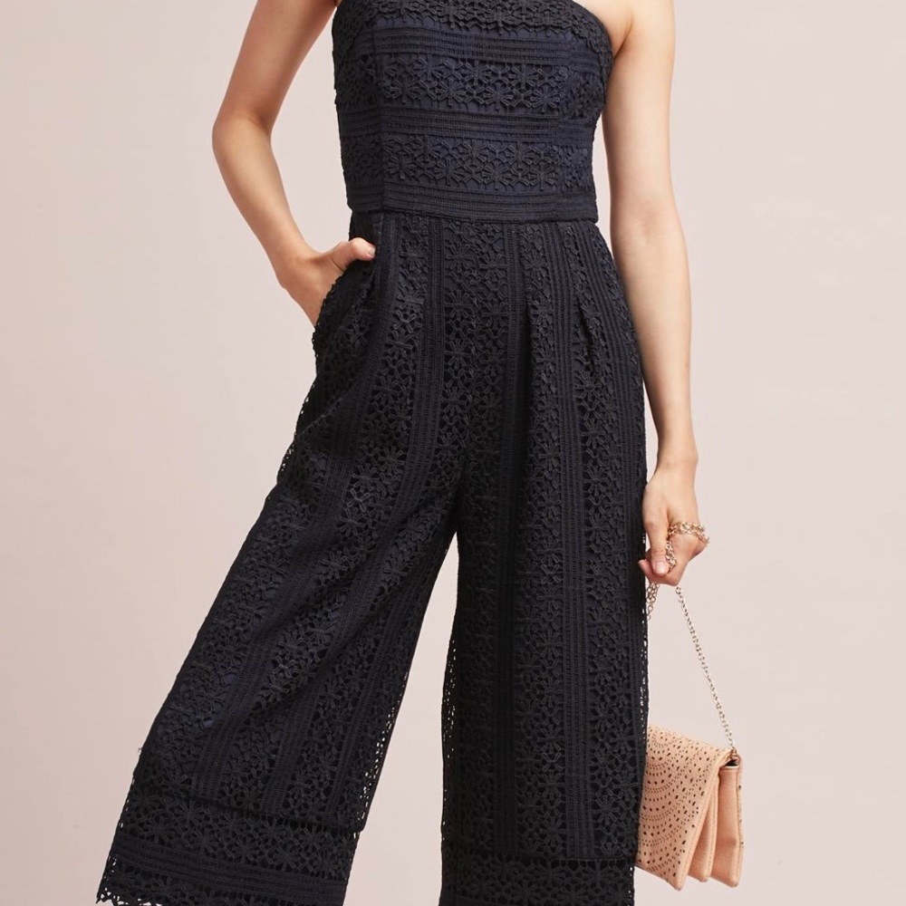Greylin Stowe Lace jumpsuit in navy lace
